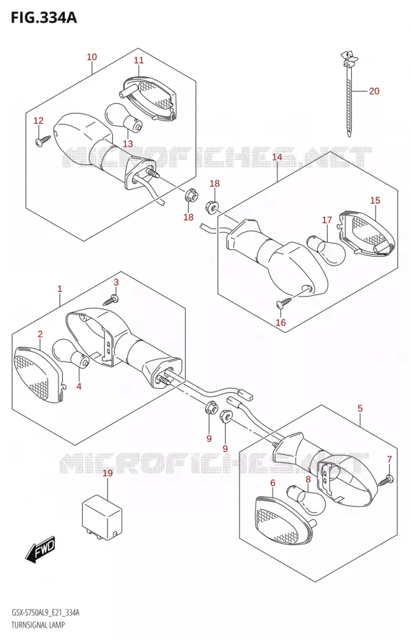 INDICATORS Suzuki MOTO 750 GSX-S 2019  GSX-S750A L9 (E21)