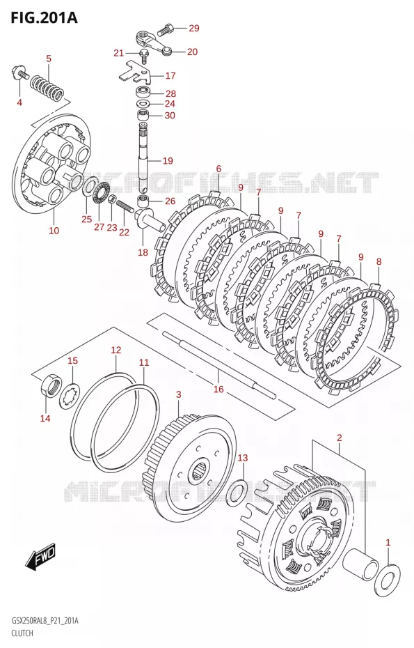 CLUTCH Suzuki MOTO 250 INAZUMA 2018  GW250RA L8 (P21)