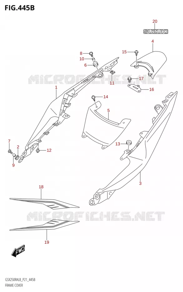 FAIRINGVER (GW250RAZ:L8:P21) Suzuki MOTO 250 INAZUMA 2018  GW250RAZ L8 (P21)