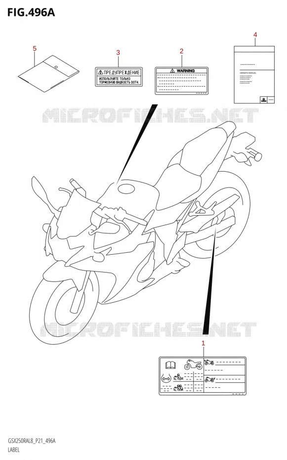 LABEL Suzuki MOTO 250 INAZUMA 2018  GW250RAZ L8 (P21)