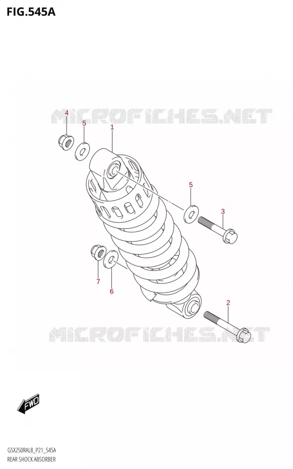 REAR SHOCK ABSORBER Suzuki MOTO 250 INAZUMA 2018  GW250RA L8 (P21)