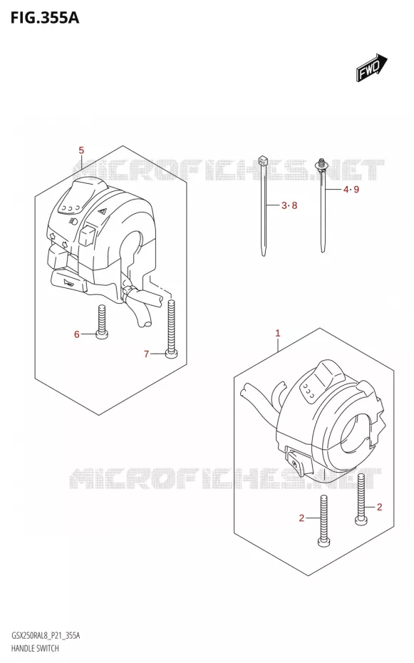SWITCHES Suzuki MOTO 250 INAZUMA 2018  GW250RAZ L8 (P21)