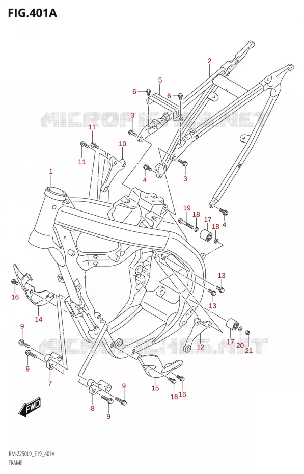 FRAME Suzuki MOTO 250 RM-Z 2019  RM-Z250 L9 (E19)