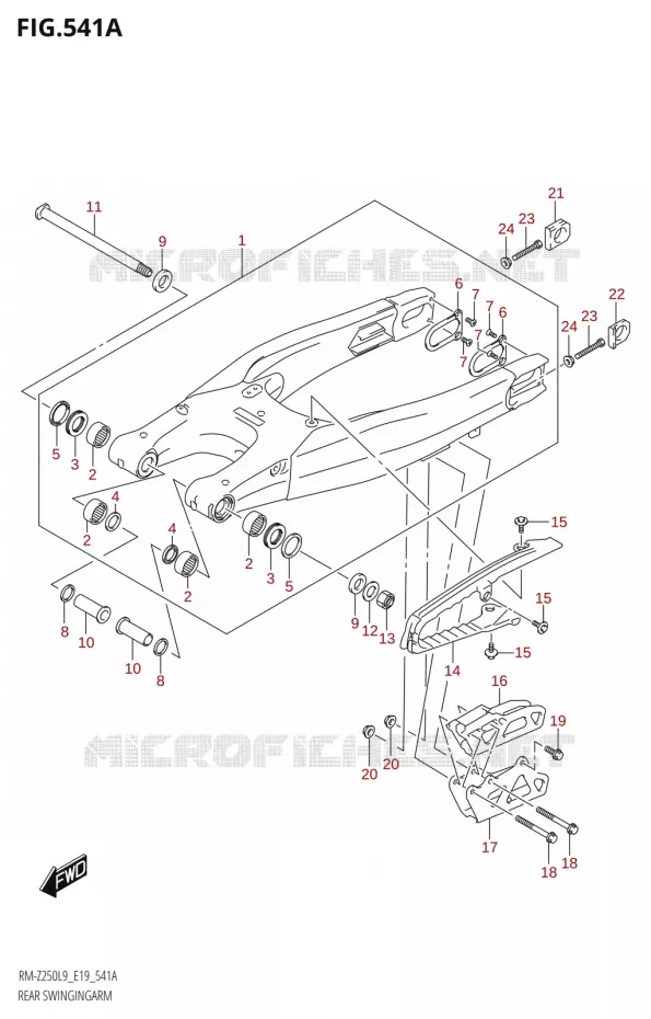 SWINGARM Suzuki MOTO 250 RM-Z 2019  RM-Z250 L9 (E19)