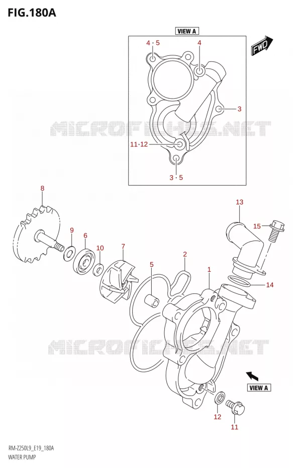 WATER PUMP Suzuki MOTO 250 RM-Z 2019  RM-Z250 L9 (E19)
