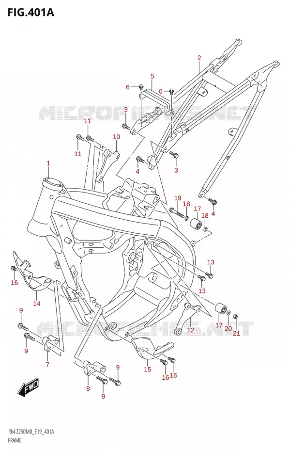 FRAME Suzuki MOTO 250 RM-Z 2020  RM-Z250 M0 (E19)