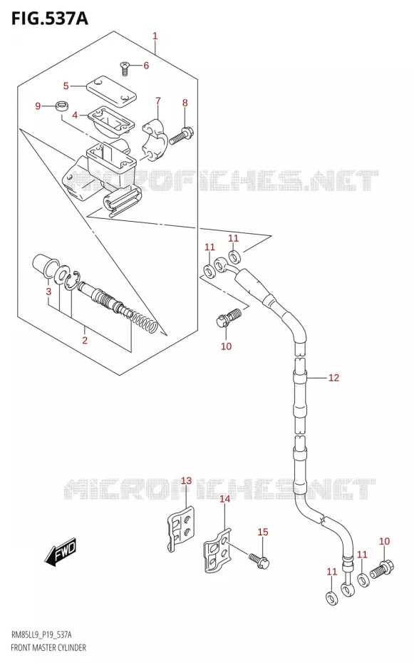 FRONT MASTER CYLINDER Suzuki MOTO 85 RM 2019  RM85L L9 (P19)
