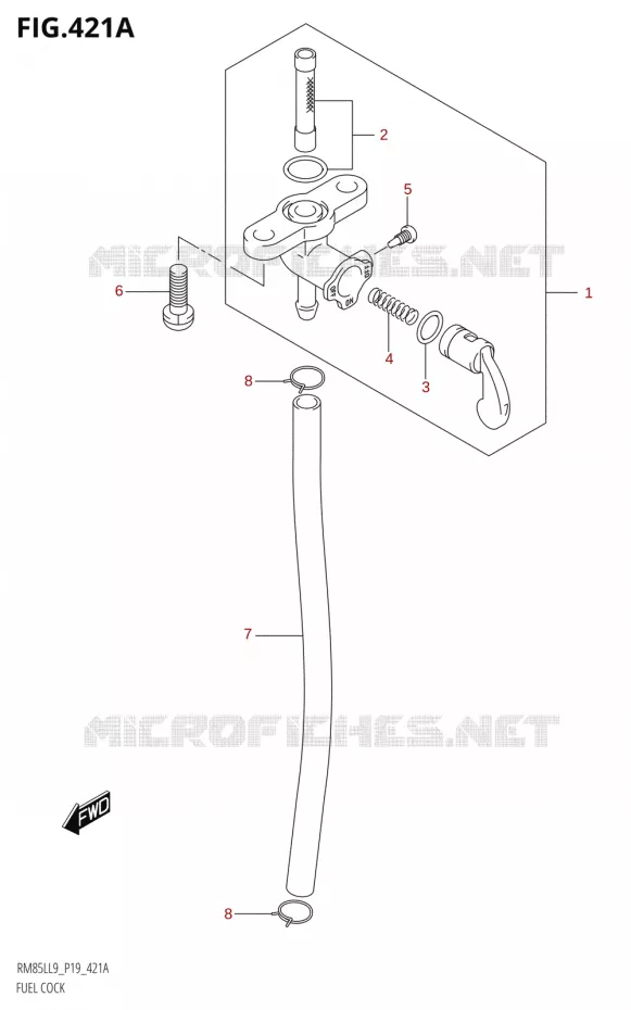 FUEL COCK Suzuki MOTO 85 RM 2019  RM85L L9 (P19)