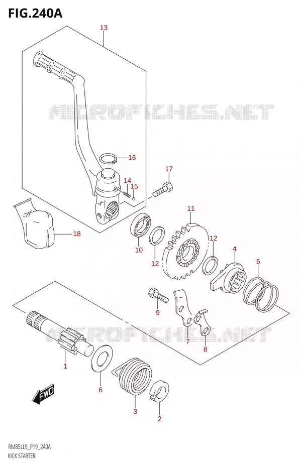 KICK STARTER Suzuki MOTO 85 RM 2019  RM85L L9 (P19)