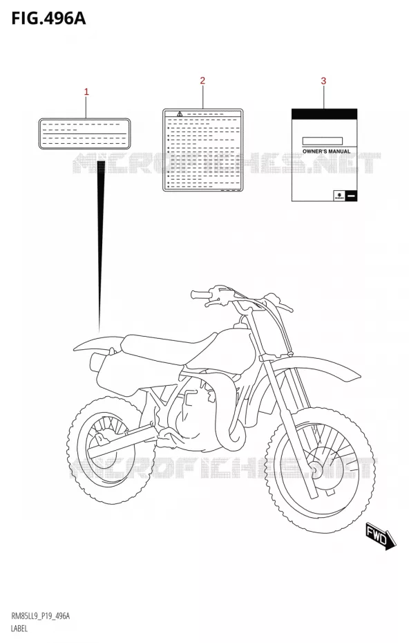 LABEL Suzuki MOTO 85 RM 2019  RM85L L9 (P19)