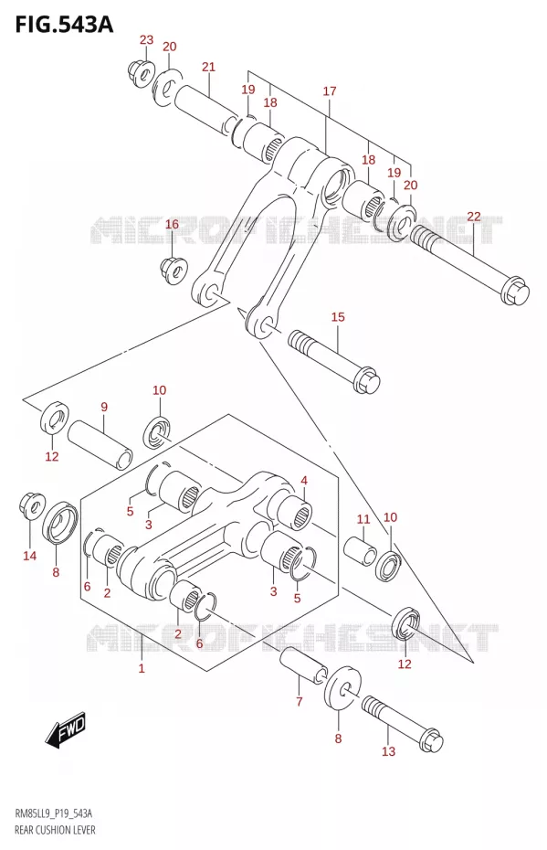 SHOCK ABSORBER LINKAGE Suzuki MOTO 85 RM 2019  RM85L L9 (P19)