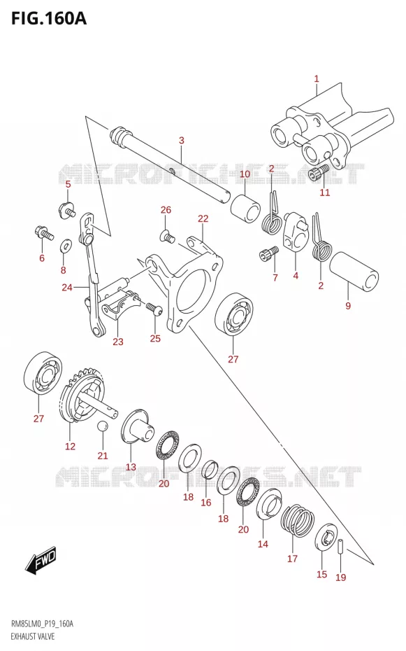 EXHAUST VALVE Suzuki MOTO 85 RM 2020  RM85L M0 (P19)