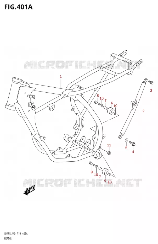 FRAME Suzuki MOTO 85 RM 2020  RM85L M0 (P19)