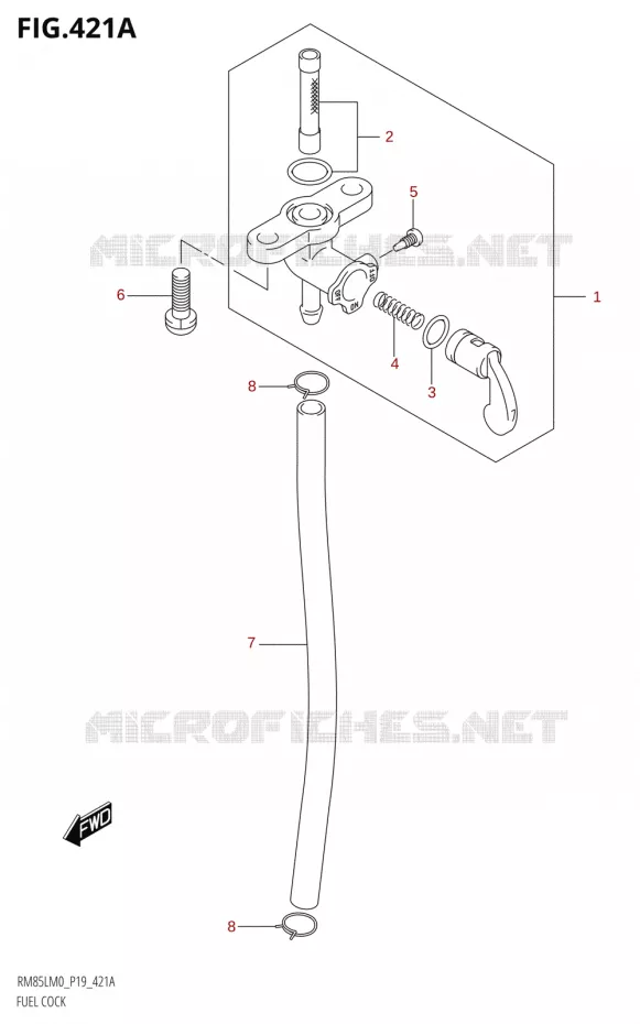 FUEL COCK Suzuki MOTO 85 RM 2020  RM85L M0 (P19)