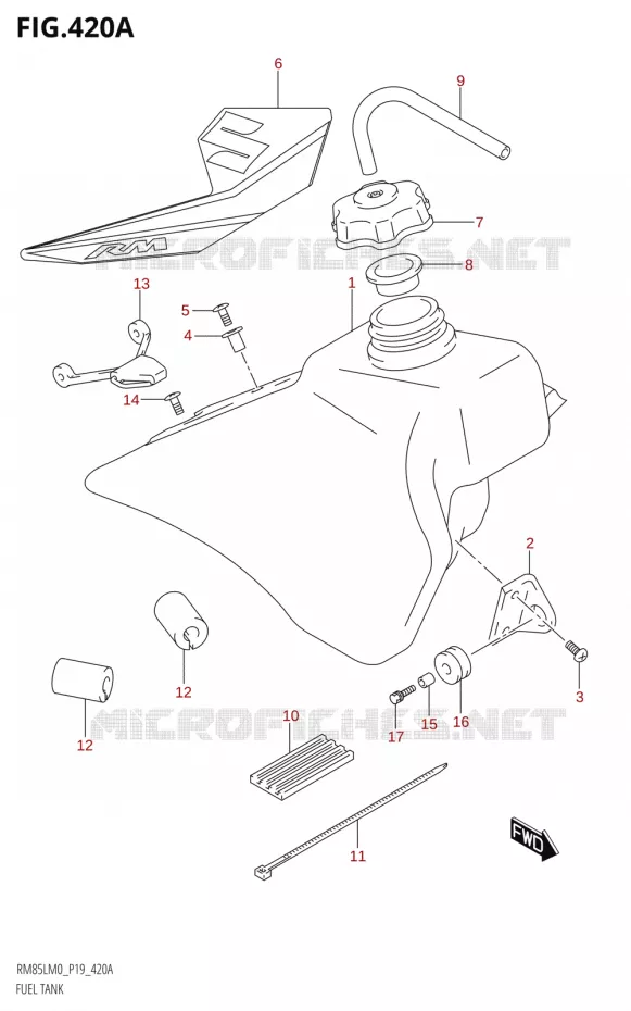 FUEL TANK Suzuki MOTO 85 RM 2020  RM85L M0 (P19)