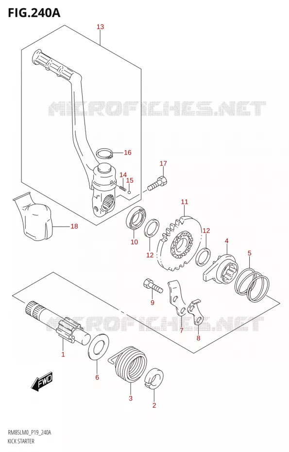 KICK STARTER Suzuki MOTO 85 RM 2020  RM85L M0 (P19)