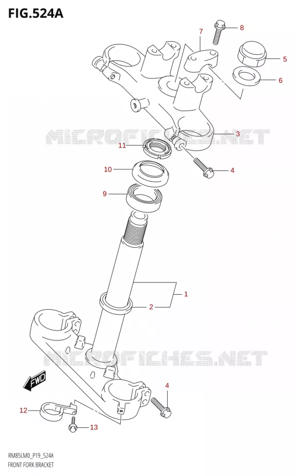 STEERING COLUMN Suzuki MOTO 85 RM 2020  RM85L M0 (P19)