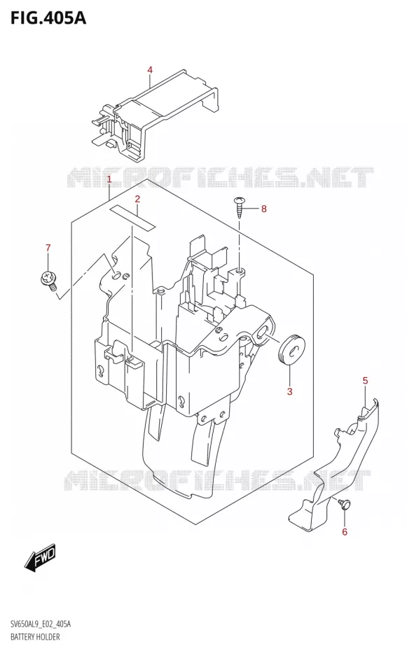 BATTERY BOX - TOOLS Suzuki MOTO 650 SV 2019  SV650A L9 (E02)