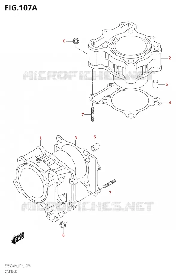 CYLINDER Suzuki MOTO 650 SV 2019  SV650A L9 (E02)