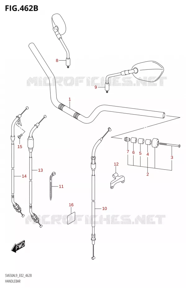 HANDLEBAR650AL9 E19) Suzuki MOTO 650 SV 2019  SV650A L9 (E02)