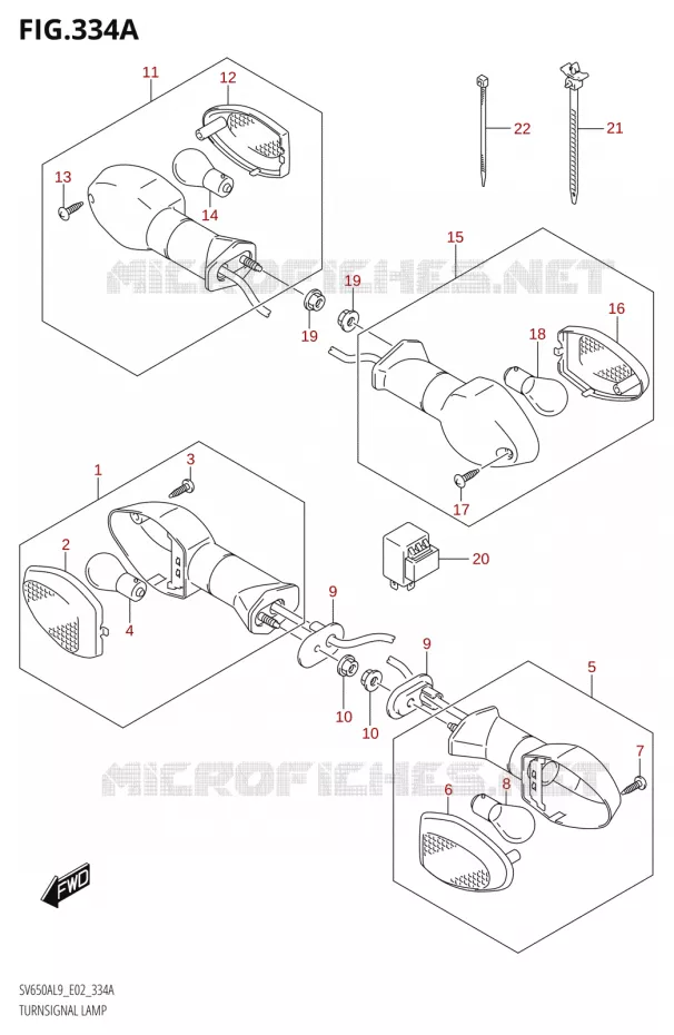INDICATORS Suzuki MOTO 650 SV 2019  SV650A L9 (E02)