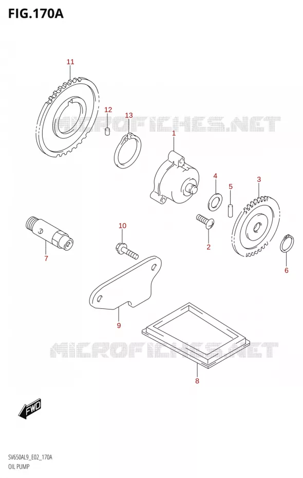 OIL PUMP Suzuki MOTO 650 SV 2019  SV650A L9 (E02)