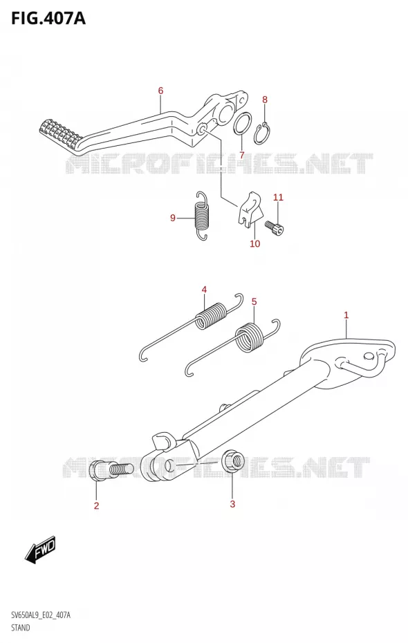 STANDLE (SV650AL9 E02) Suzuki MOTO 650 SV 2019  SV650A L9 (E02)