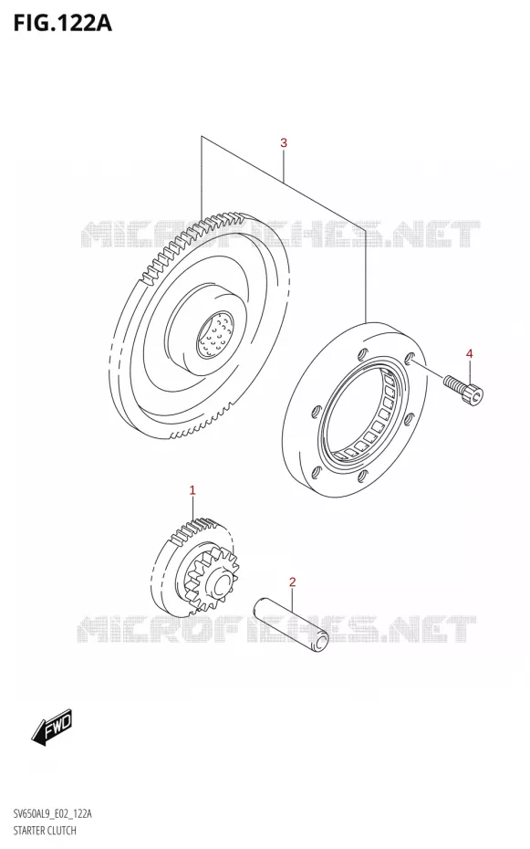 STARTER MOTOR CLUTCH Suzuki MOTO 650 SV 2019  SV650XA L9 (E02)