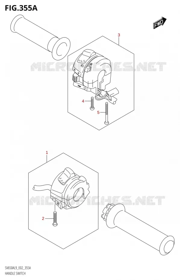 SWITCHESOMMUTATEUR (SV650AL9 E02) Suzuki MOTO 650 SV 2019  SV650A L9 (E02)