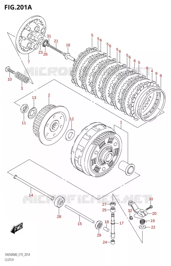 CLUTCH Suzuki MOTO 650 SV 2020  SV650A (E19)