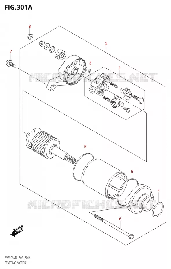 STARTER MOTOR Suzuki MOTO 650 SV 2020  SV650A M0 (E02)