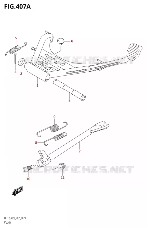 STAND Suzuki SCOOTER 125 BURGMAN 2019  UH125A L9 (P02)