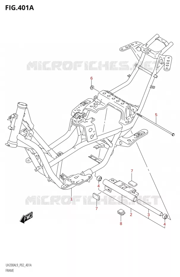FRAME Suzuki SCOOTER 200 BURGMAN 2019  UH200A L9 (P02)