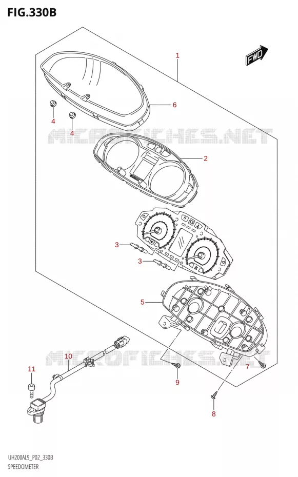 SPEEDOMETER Suzuki SCOOTER 200 BURGMAN 2019  UH200A L9 (P02)