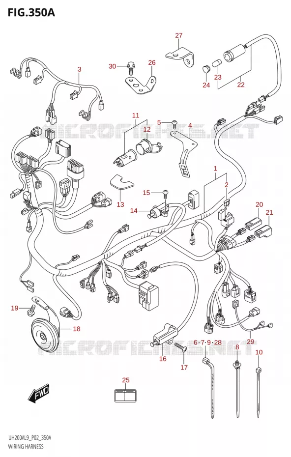 WIRING HARNESS Suzuki SCOOTER 200 BURGMAN 2019  UH200A L9 (P02)