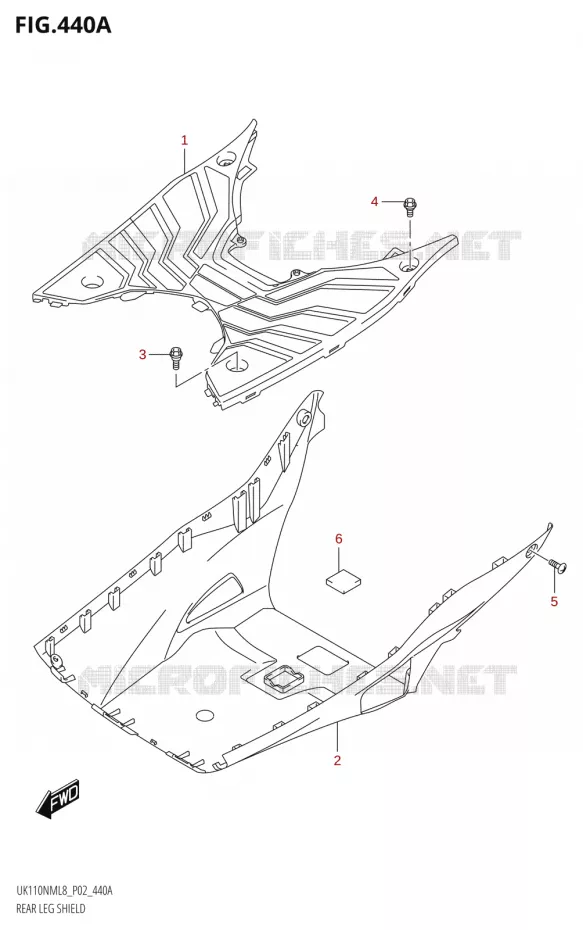 FOOTREST Suzuki SCOOTER 110 ADDRESS 2018  UK110NM L8 (P02)