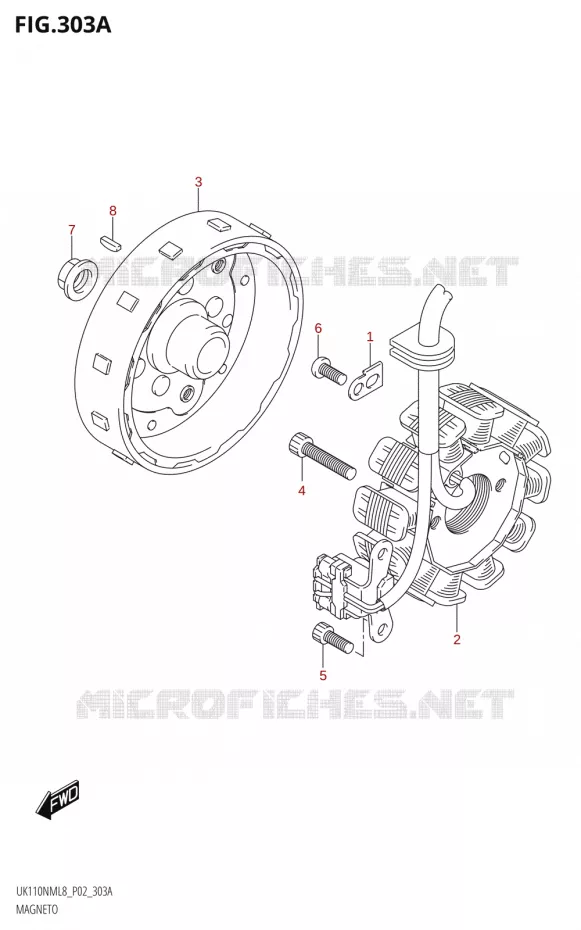 IGNITION Suzuki SCOOTER 110 ADDRESS 2018  UK110NM L8 (P02)