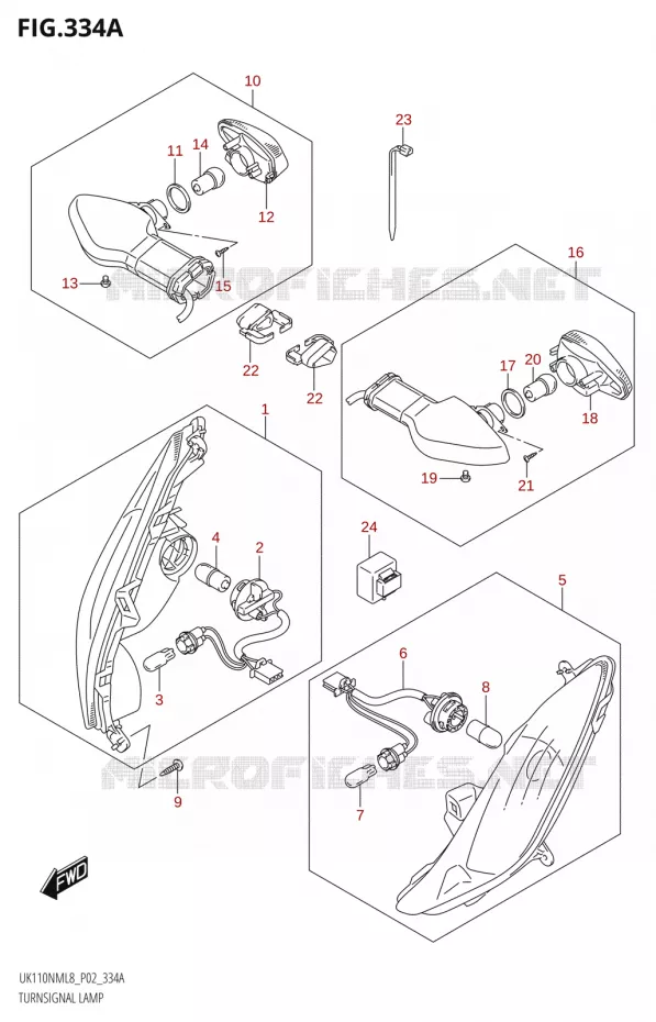 INDICATORS Suzuki SCOOTER 110 ADDRESS 2018  UK110NM L8 (P02)