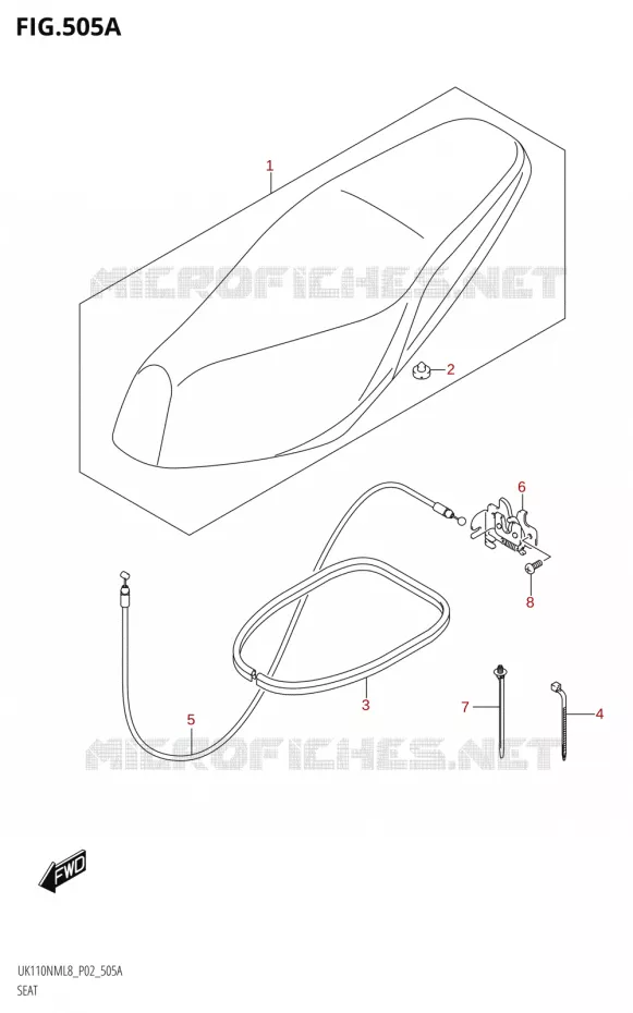 SEAT Suzuki SCOOTER 110 ADDRESS 2018  UK110NM L8 (P02)