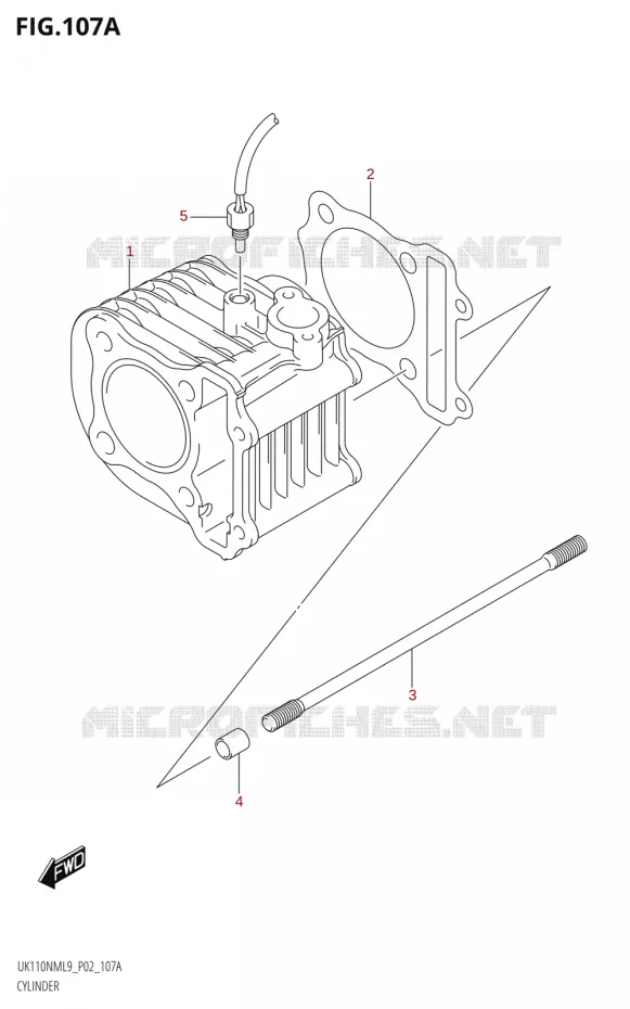 CYLINDER Suzuki SCOOTER 110 ADDRESS 2019  UK110NM L9 (P02)