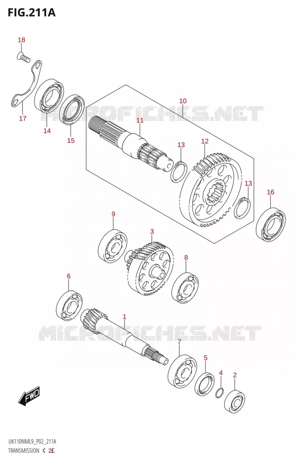 FINAL GEAR Suzuki SCOOTER 110 ADDRESS 2019  UK110NM L9 (P02)