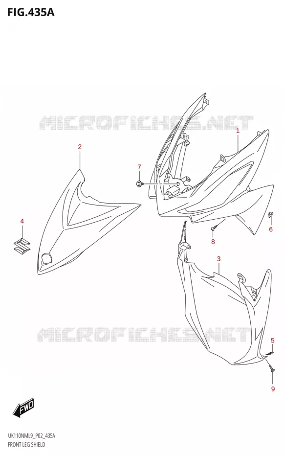 FRONT FAIRING Suzuki SCOOTER 110 ADDRESS 2019  UK110NM L9 (P02)