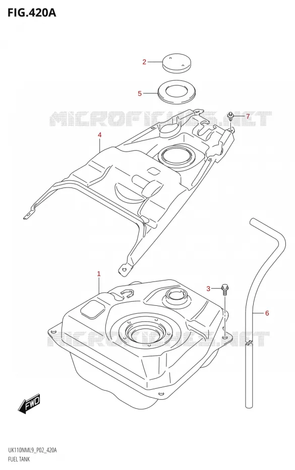 FUEL TANK Suzuki SCOOTER 110 ADDRESS 2019  UK110NM L9 (P02)