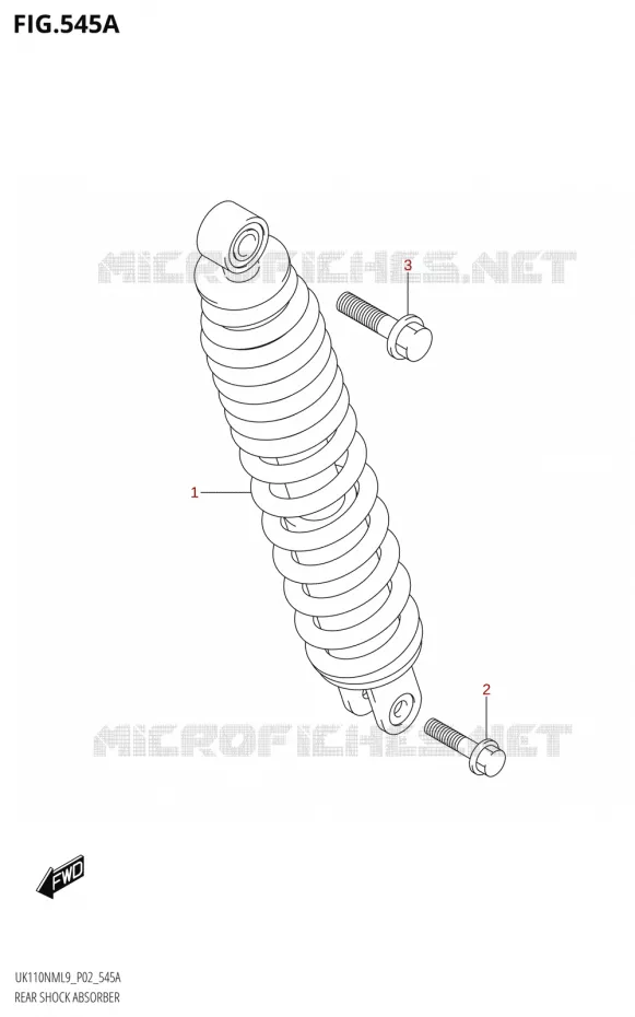 REAR SHOCK ABSORBER Suzuki SCOOTER 110 ADDRESS 2019  UK110NM L9 (P02)