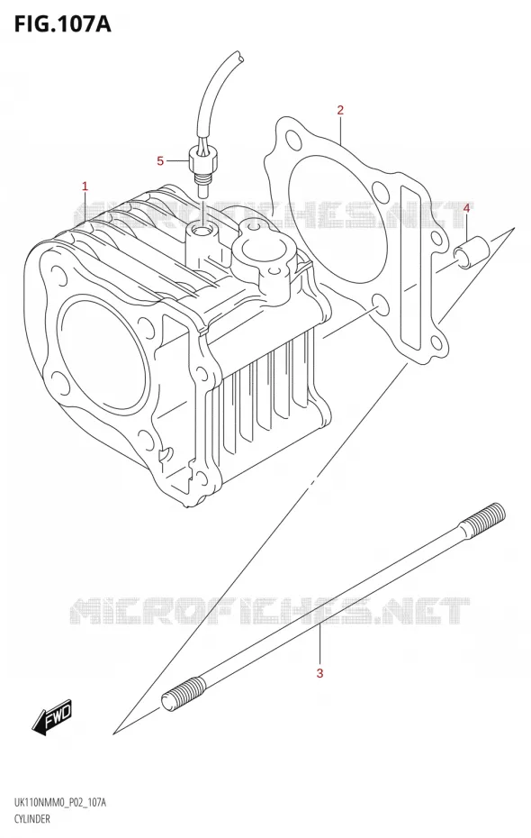 CYLINDER Suzuki SCOOTER 110 ADDRESS 2020  UK110NM M0 (P02)