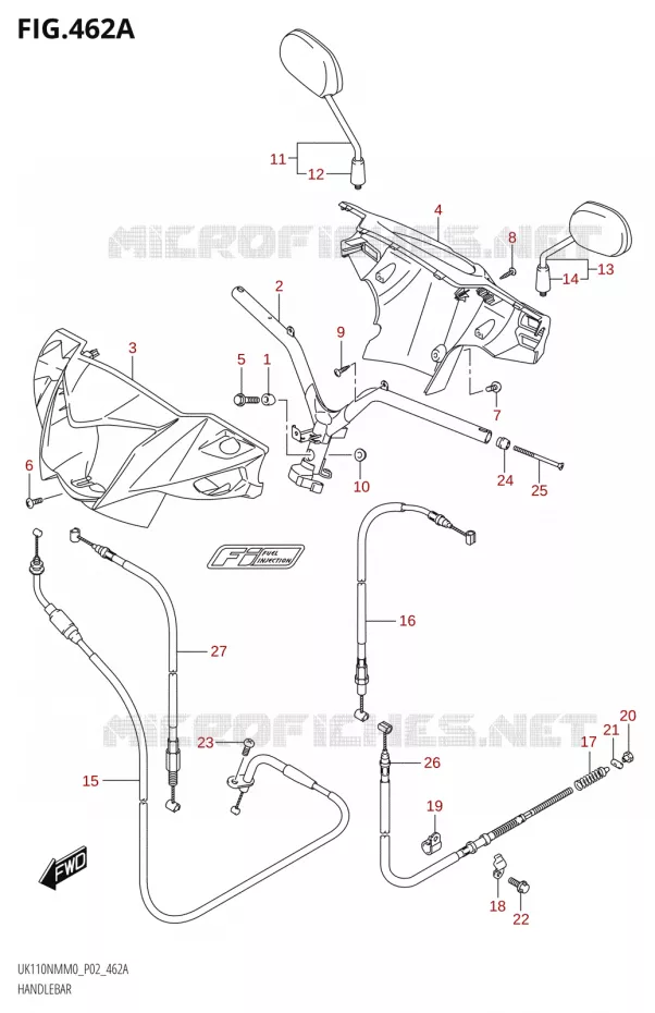 HANDLEBAR Suzuki SCOOTER 110 ADDRESS 2020  UK110NM M0 (P02)