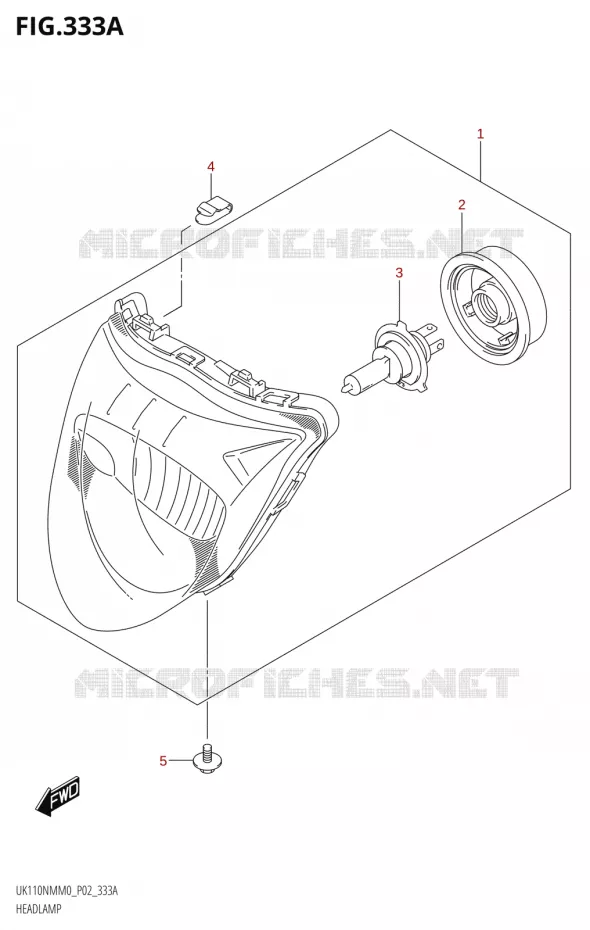 HEADLIGHT Suzuki SCOOTER 110 ADDRESS 2020  UK110NM M0 (P02)