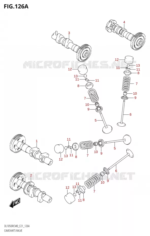 CAMSHAFT - VALVES Suzuki MOTO 1050 V-STROM 2020  DL1050RC M0 (E21)