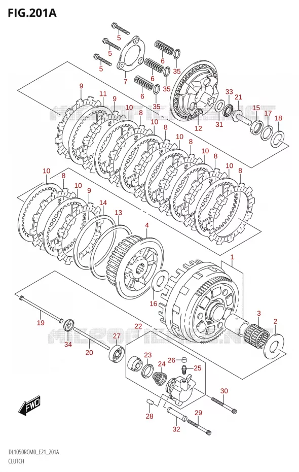 CLUTCH Suzuki MOTO 1050 V-STROM 2020  DL1050RC M0 (E21)