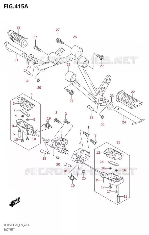 FOOTREST Suzuki MOTO 1050 V-STROM 2020  DL1050RC M0 (E21)